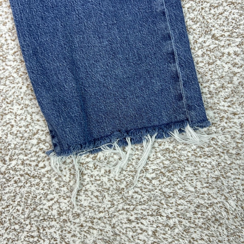 AGOLDE Womens Jeans 28 Blue High Rise Harper Wide Leg Straight Raw Hem Denim - Picture 3 of 11